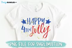 Patriotic Sublimation File, Happy 4th of July PNG Product Image 1