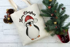 Merry Christmas Penguin Sublimation Design PNG, Penguin SVG Product Image 2