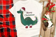 Christmas Dino Sublimation Design PNG, Dino Nursery Product Image 4