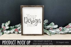 Christmas vertical subway art sign mockup | PSD & JPG Product Image 1