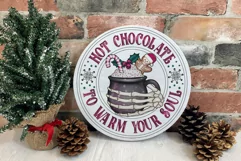 Creepy Christmas sublimation design - Hot Chocolate png Product Image 4