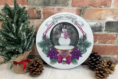 Creepy Christmas sublimation design - Creepy snowglobe png Product Image 2