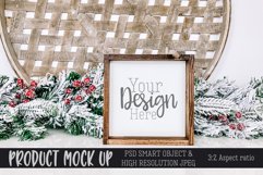 MOCKUP | Cozy Christmas Square Sign | PSD & JPG Product Image 1