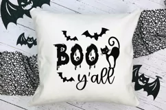 Boo you all svg| Halloween cat svg| Halloween round sign svg Product Image 4