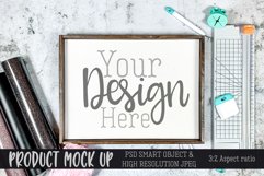 Horizontal sign with craft supplies MOCKUP Product Image 1