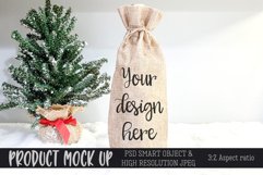 MOCKUP | Christmas oatmeal wine bag | PSD & JPG Product Image 1