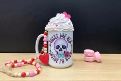 Valentine's skull sublimation design - creepy valentine's Product Image 4