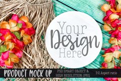 Wood round sign Beach Luau Theme MOCKUP Product Image 1