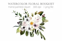 Watercolor flower clipart. Flower sublimation PNG Product Image 1