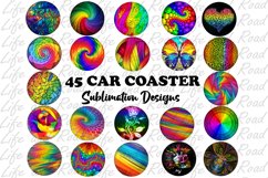 Rainbow Bundle Car Coaster, 45 Sublimation Designs, PNG Product Image 2