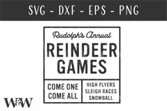 Rudolph's Reindeer Games SVG |Christmas SVG Product Image 3