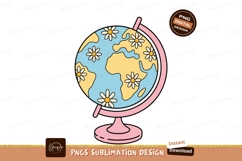 Globe with flowers world blue Product Image 1