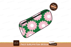 Green pouch pink flower pattern white Product Image 1