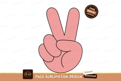 Pink peace hand gesture victory sign Product Image 1