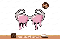 Pink dripping sunglasses eyewear fashion Product Image 1