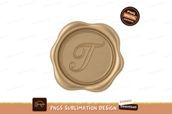 Golden letter seal emblem ornate Product Image 1