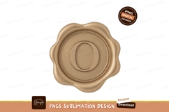 Golden wax seal with letter O image Product Image 1