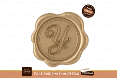 Golden wax seal with letter y image Product Image 1