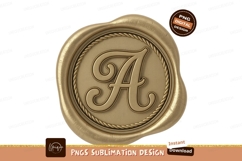 Golden letter A wax seal ornate Product Image 1