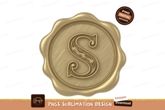 Golden letter seal emblem ornate Product Image 1