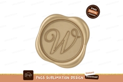 Golden Wax Seal With Elegant W Monogram letter Product Image 1