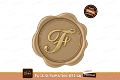 Golden letter f wax seal image Product Image 1