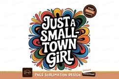 Just a small town girl text lettering Product Image 1