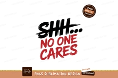 Red text no one cares message statement Product Image 1