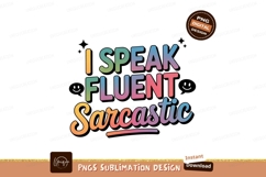 Speak fluent sarcastic gradient text image Product Image 1