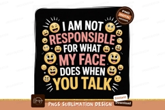 Funny face reaction text design humor expression Product Image 1