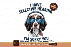 Dog wearing headphones and sunglasses blue brown Product Image 1