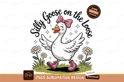 Cute goose with pink bow and boots bird animal Product Image 1