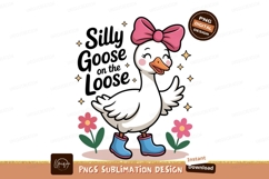 Cute goose with pink bow and boots bird Product Image 1