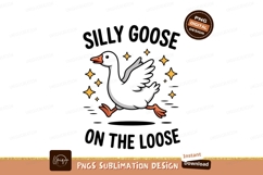 Black goose running with yellow stars white orange Product Image 1