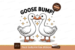 Two black geese kissing with stars orange white Product Image 1