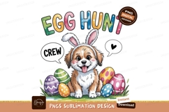 Happy dog bunny ears egg hunt image Product Image 1