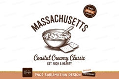 Massachusetts coastal creamy chowder bowl spoon Product Image 1