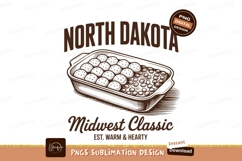Baked dumplings and beans in dish food Product Image 1