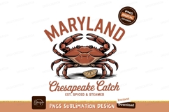 Maryland crab Chesapeake catch sublimation lemon Product Image 1