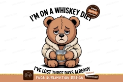 Sad teddy bear with drink beverage Product Image 1