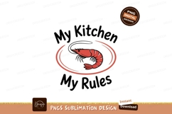 Red shrimp emblem seafood logo Product Image 1
