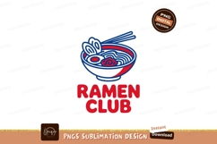 Red blue ramen bowl chopsticks food asian Product Image 1