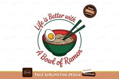 Delicious Ramen Bowl With Chopsticks noodles Product Image 1
