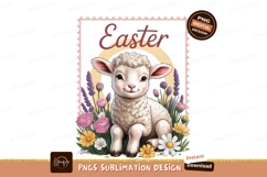 Adorable lamb surrounded by blooming flowers sheep Product Image 1