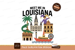 Mardi Gras alligator jester boat buildings palm Product Image 1