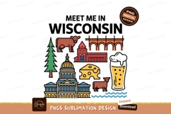 Wisconsin Icons Cow Capitol Cheese Bridge Beer image Product Image 1