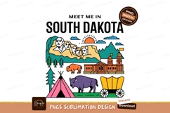 South Dakota landscape monument bison tent wagon image Product Image 1