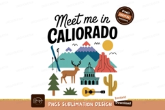 Colorful Mountain Landscape With Deer And Cactus guitar Product Image 1