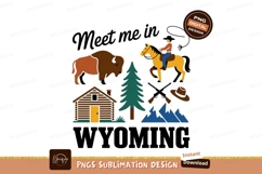 Bison Rider Cabin Tree Mountains Hat horse Product Image 1