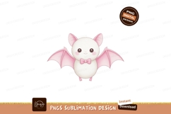 Cute white bat pink wings bow image Product Image 1